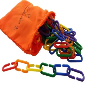 120 Rainbow Math Links With Tote for Toddlers