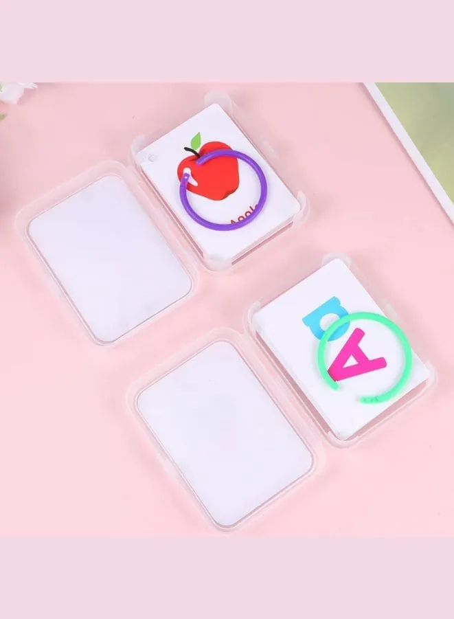 2 Sets Educational Flashcards Pocket Card Preschool Teaching Cards for kids, Fruits & Alphabets