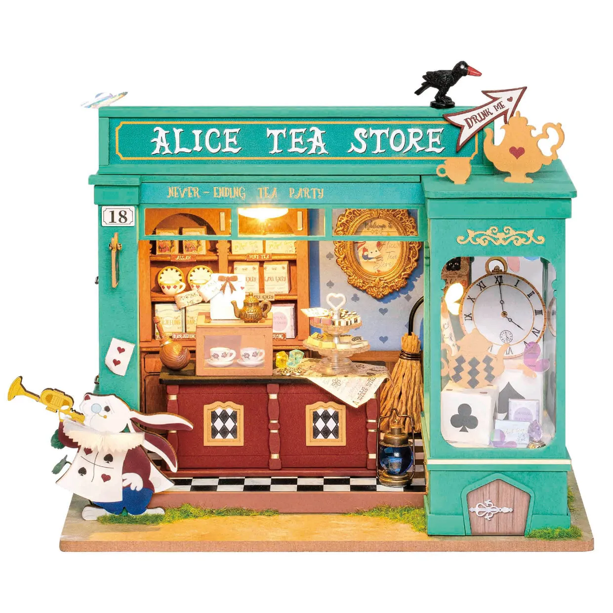 Alice's Tea Store Miniature Dollhouse Kit