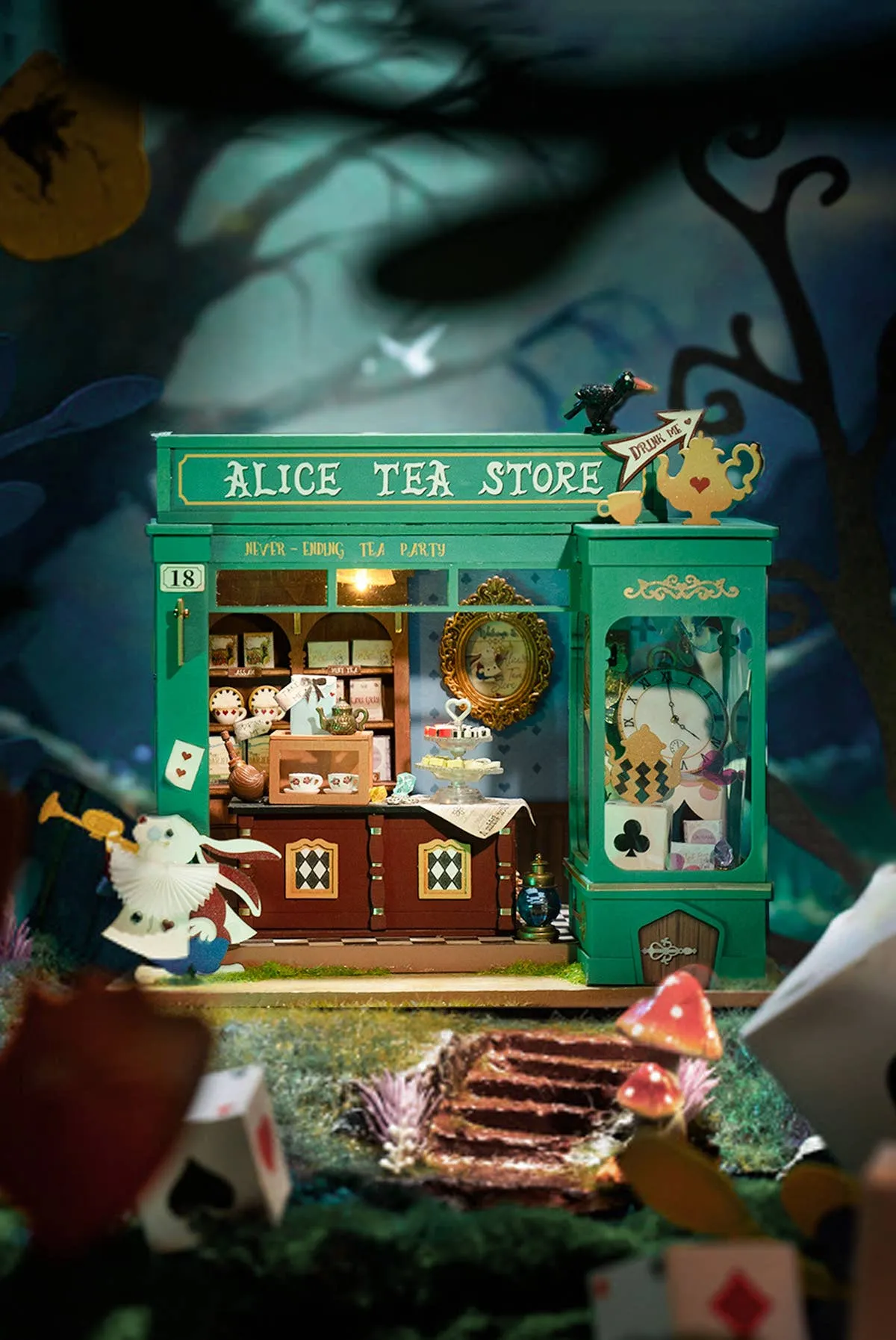 Alice's Tea Store Miniature Dollhouse Kit