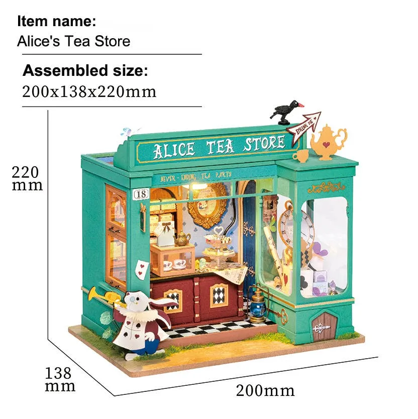 Alice's Tea Store Miniature Dollhouse Kit