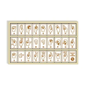Beginagain Sign Language Alphabet Tiles 26pc