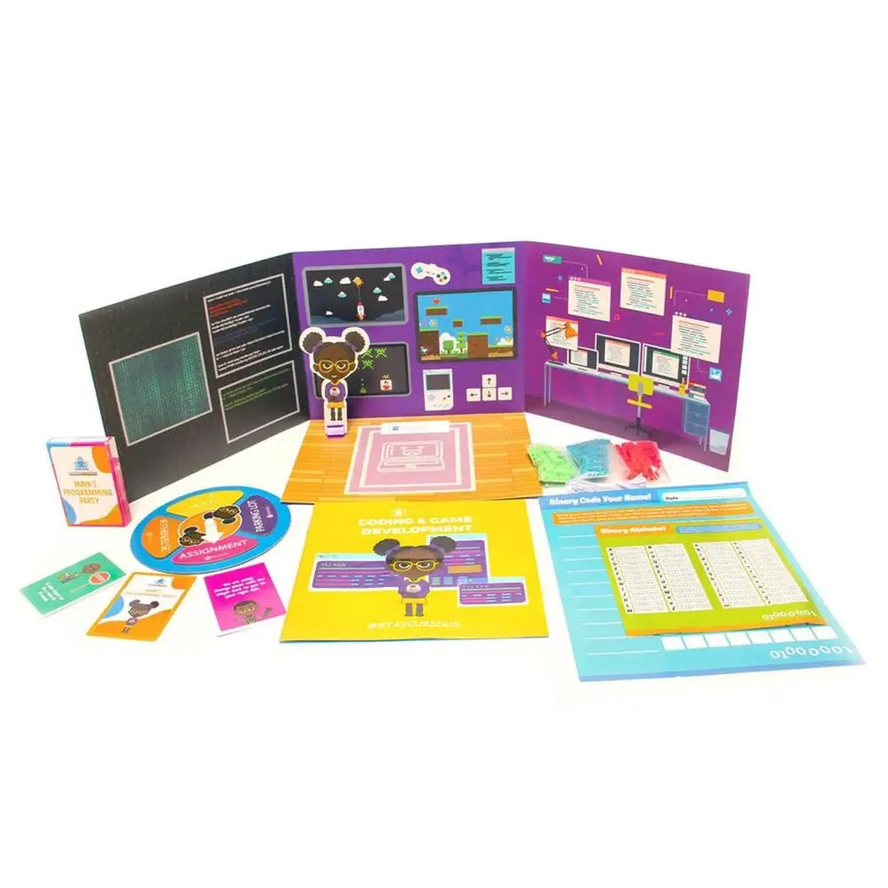 Brown Toy Box Maya Coding App STEAM Kit Hands-On Binary Code Beads String