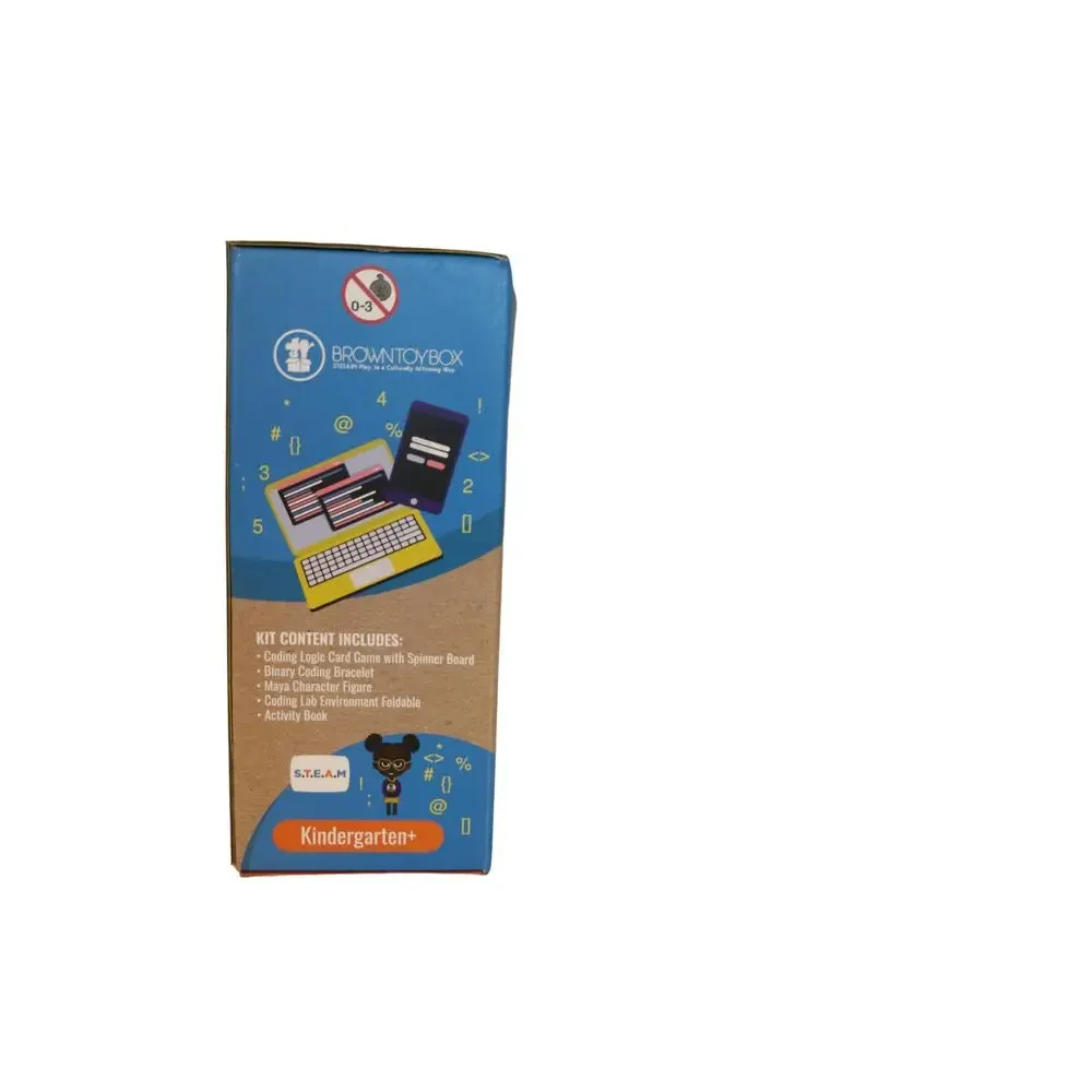 Brown Toy Box Maya Coding App STEAM Kit Hands-On Binary Code Beads String