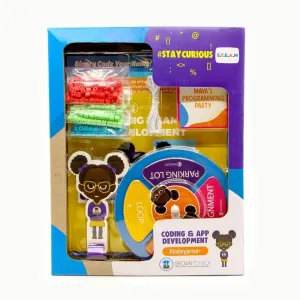 Brown Toy Box Maya Coding App STEAM Kit Hands-On Binary Code Beads String