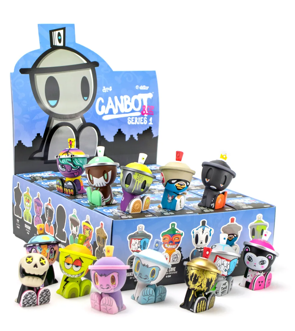 Canbot Canz 3oz Series 1 Display Case Art Toy Set by Czee13 x Toy Mafia x Clutter