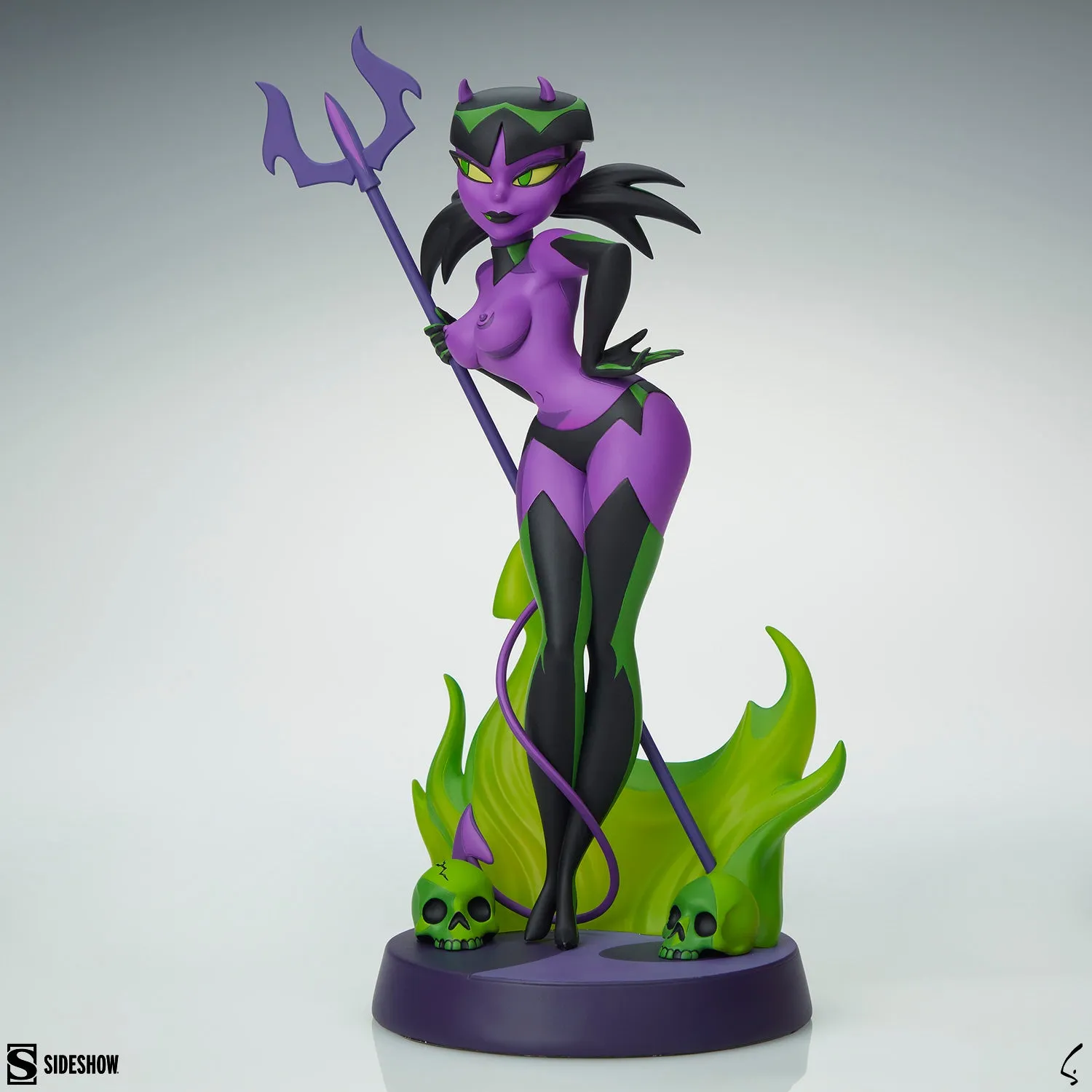 CartoonRetro: Devil Girl (Purple and Green Variant) by Shane Glines