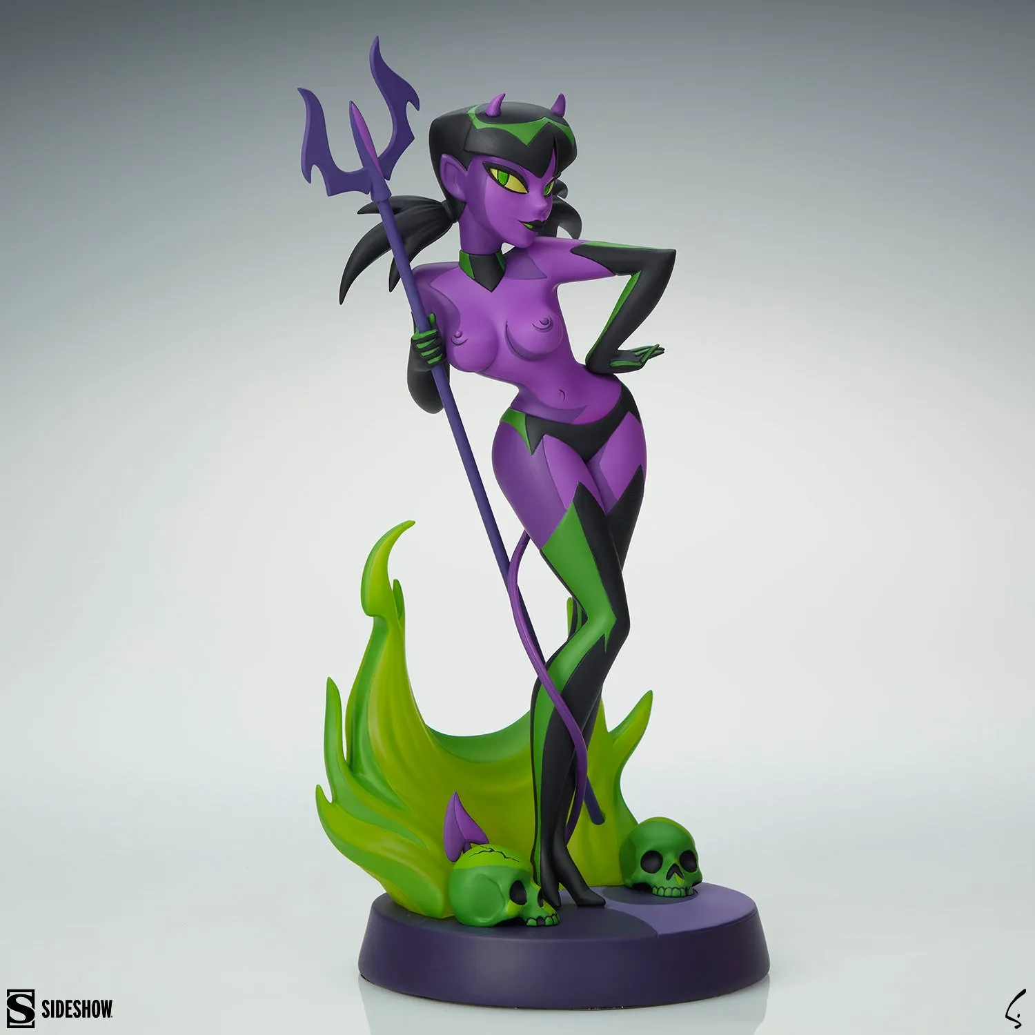 CartoonRetro: Devil Girl (Purple and Green Variant) by Shane Glines