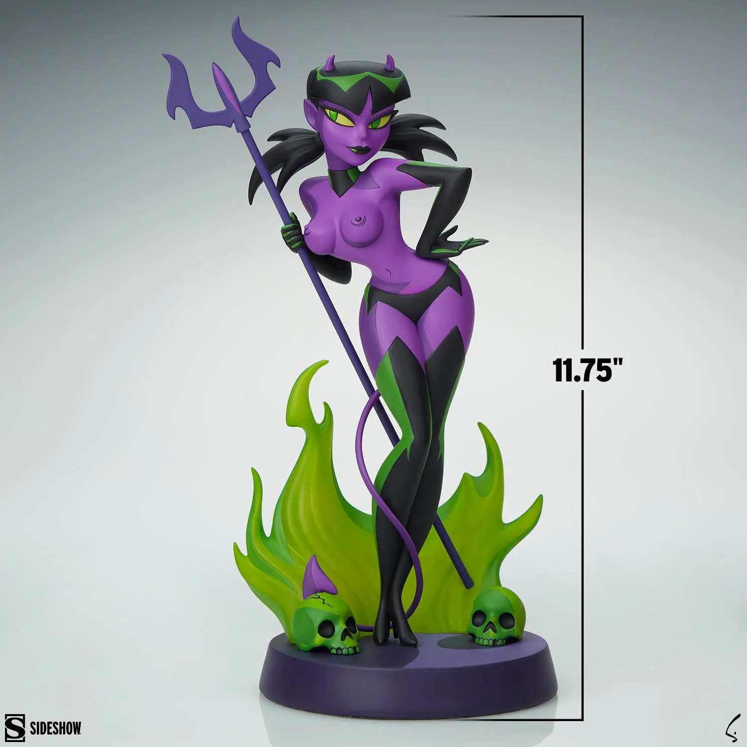 CartoonRetro: Devil Girl (Purple and Green Variant) by Shane Glines