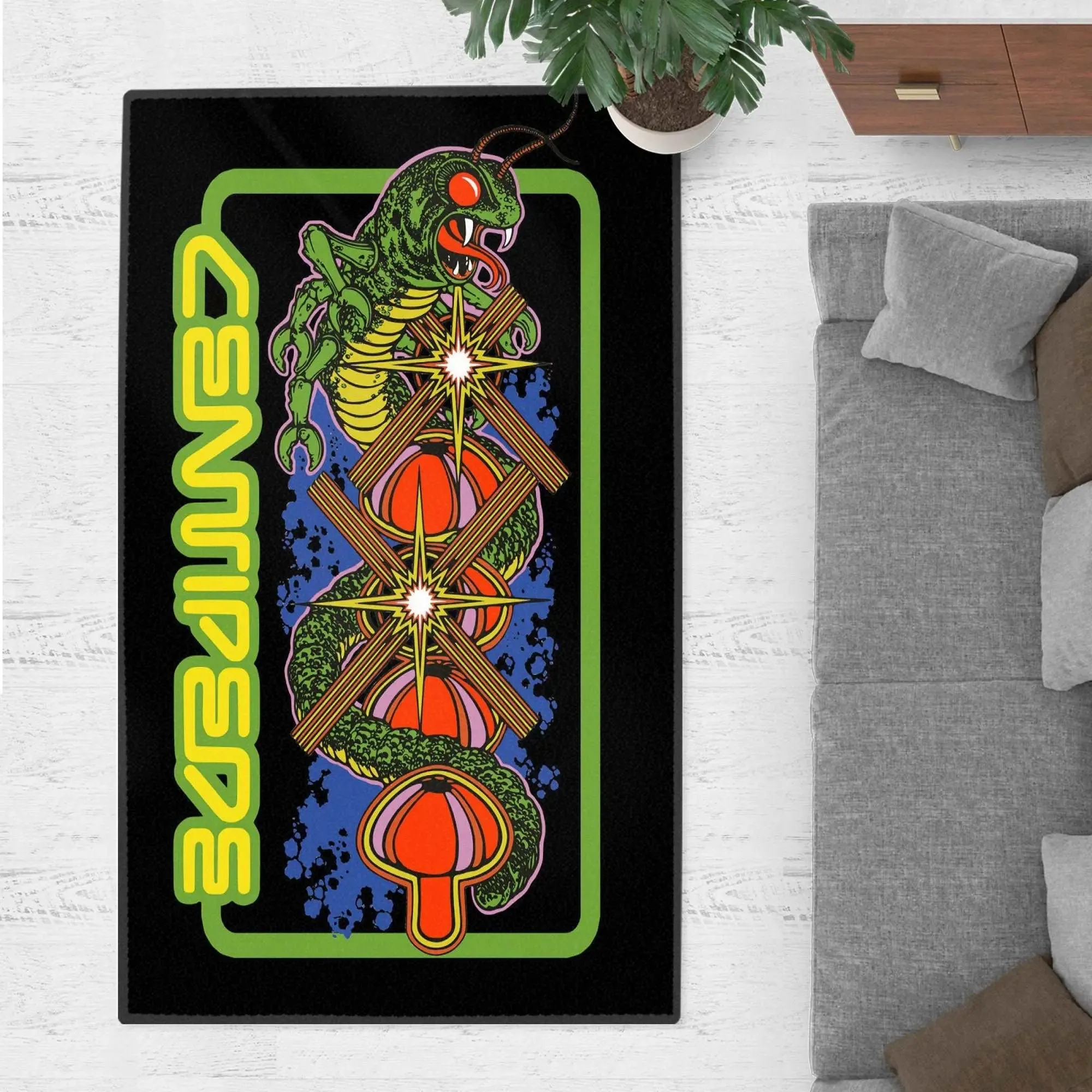 Centipede Video Game Area Rug