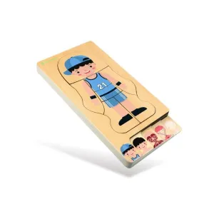 Children Educational Wooden Human Body Structure Wooden Puzzles for Kids (Boy)
