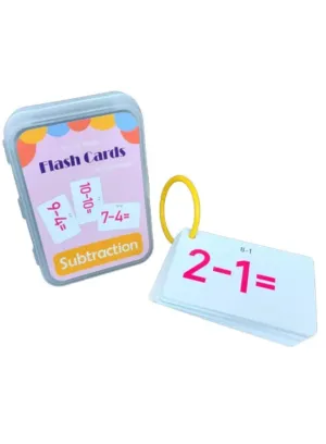 Children Learning Cards: Educational Flashcards for kids, Subtraction