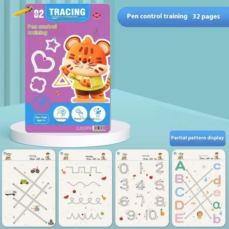 Children's Pen Control Training Copybook – Stroke Drawing & Skill Development