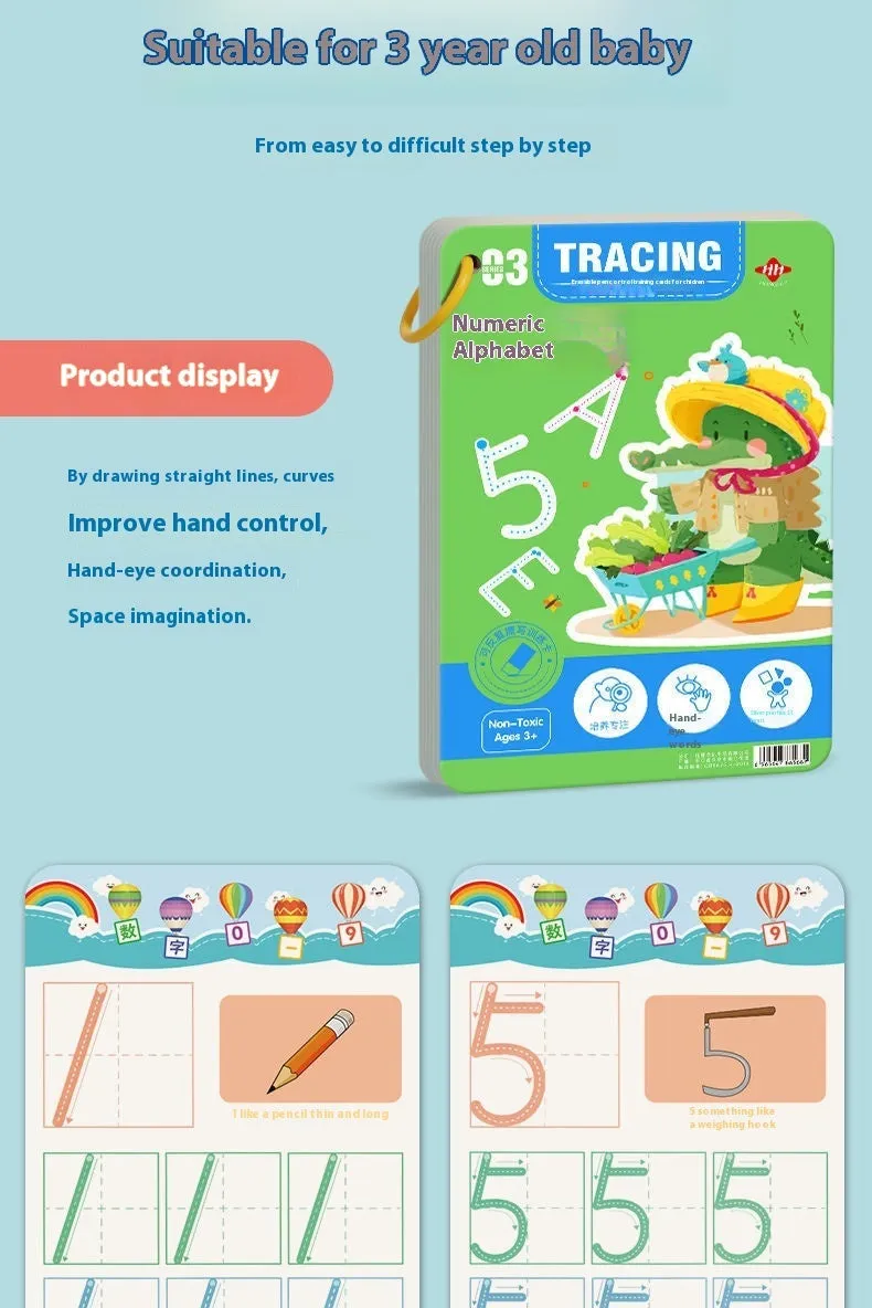 Children's Pen Control Training Copybook – Stroke Drawing & Skill Development