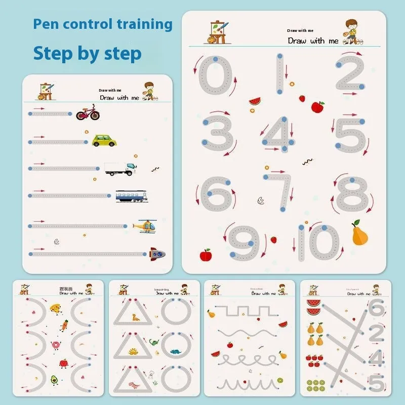 Children's Pen Control Training Copybook – Stroke Drawing & Skill Development