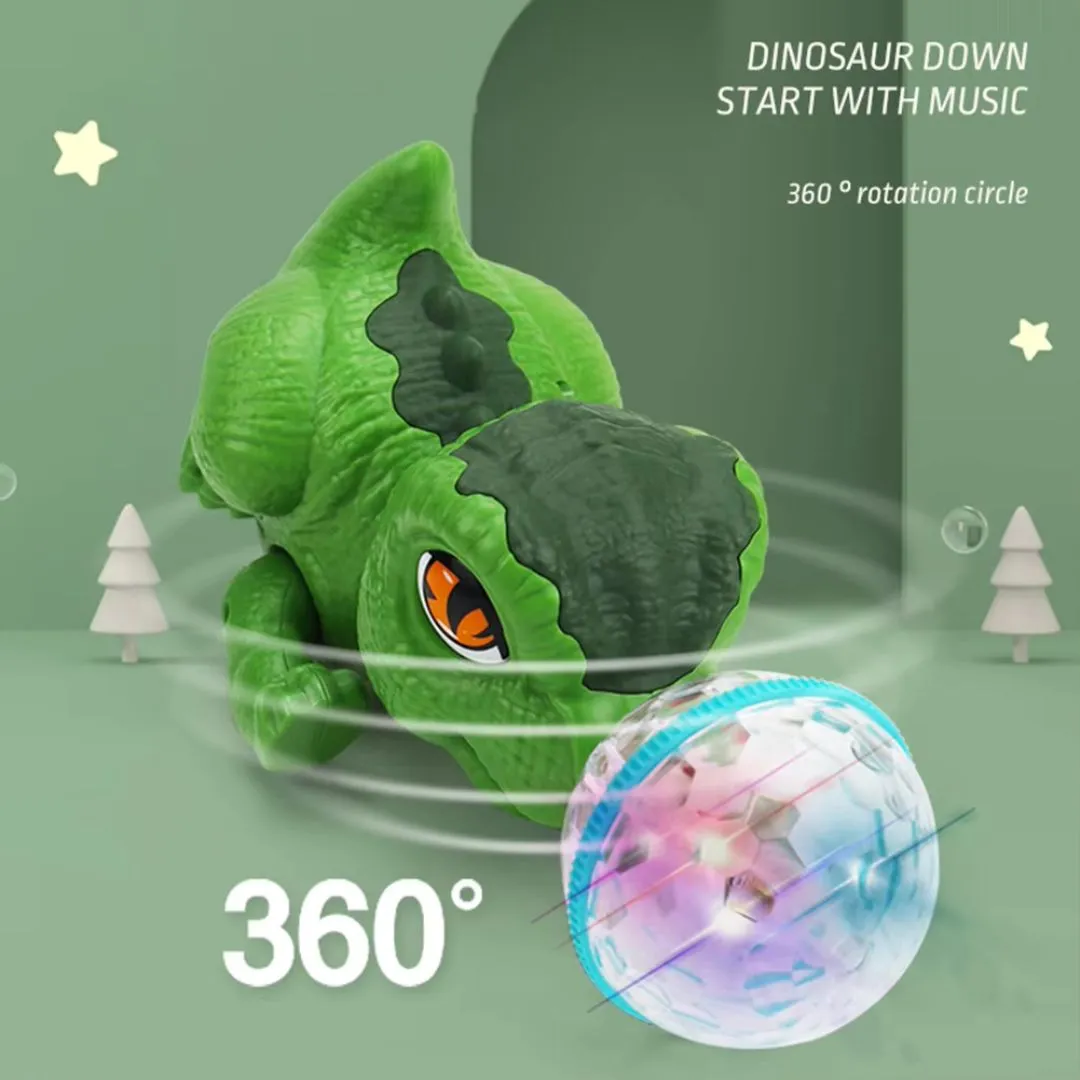 Dinosaur Toy with 360° Spin, Light & Sound