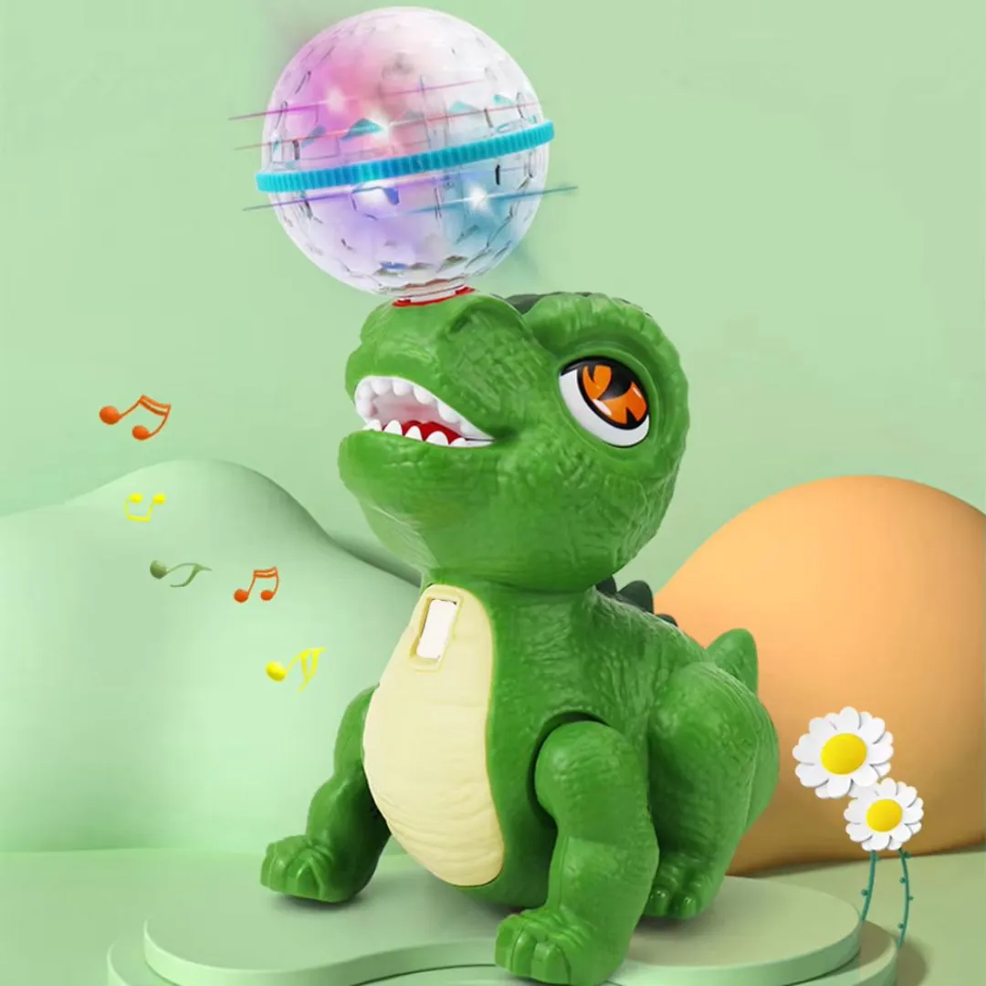 Dinosaur Toy with 360° Spin, Light & Sound