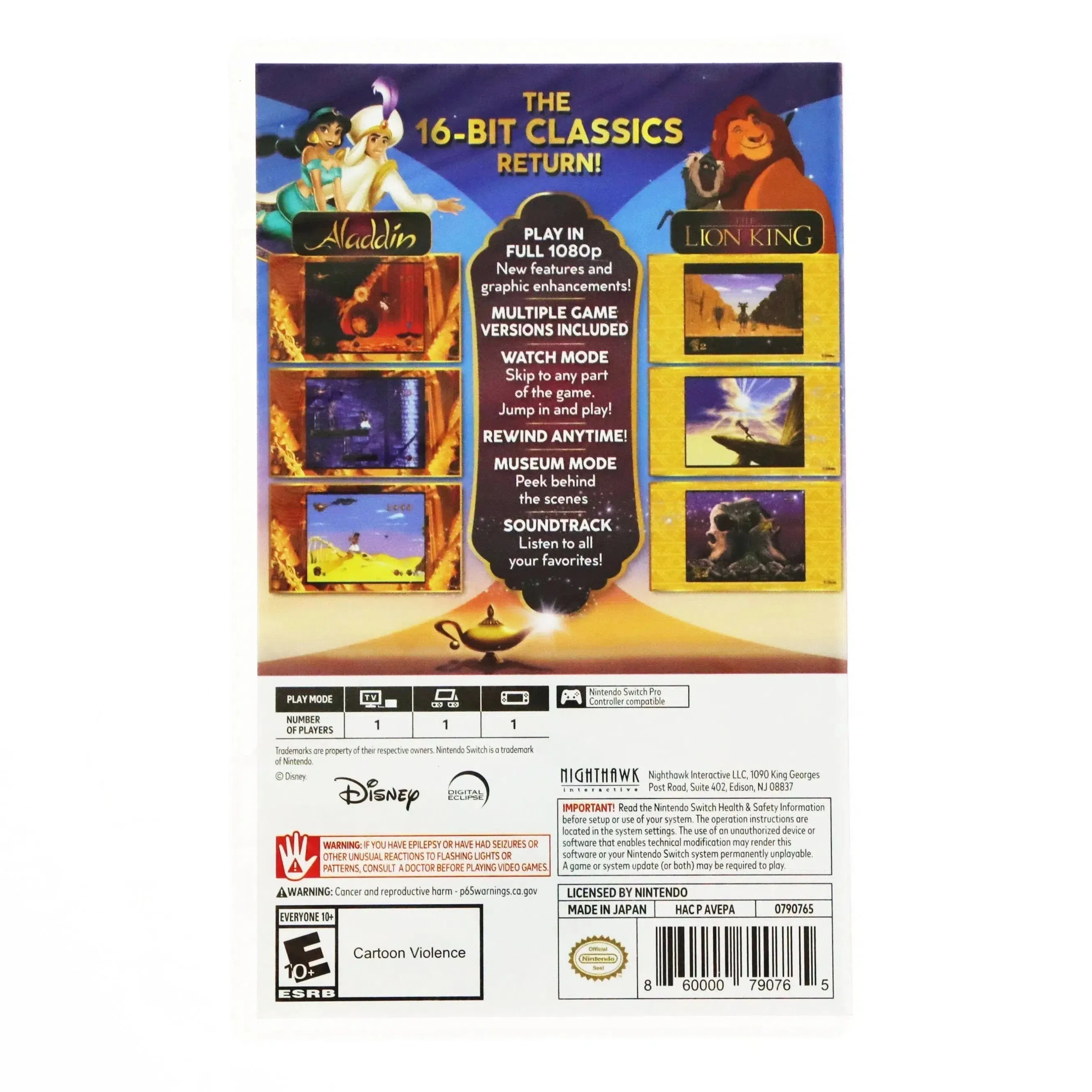 Disney Classic Games: Aladdin and the Lion King - Nintendo Switch