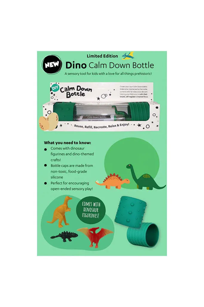 DIY Calm Down Sensory Bottle - Dinosaur-themed
