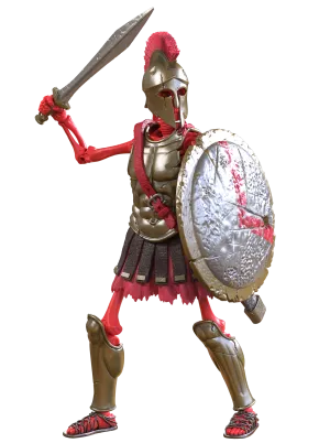 Epic H.A.C.K.S. Action Figure: Spartan Warrior Skeleton - WHOLESALE