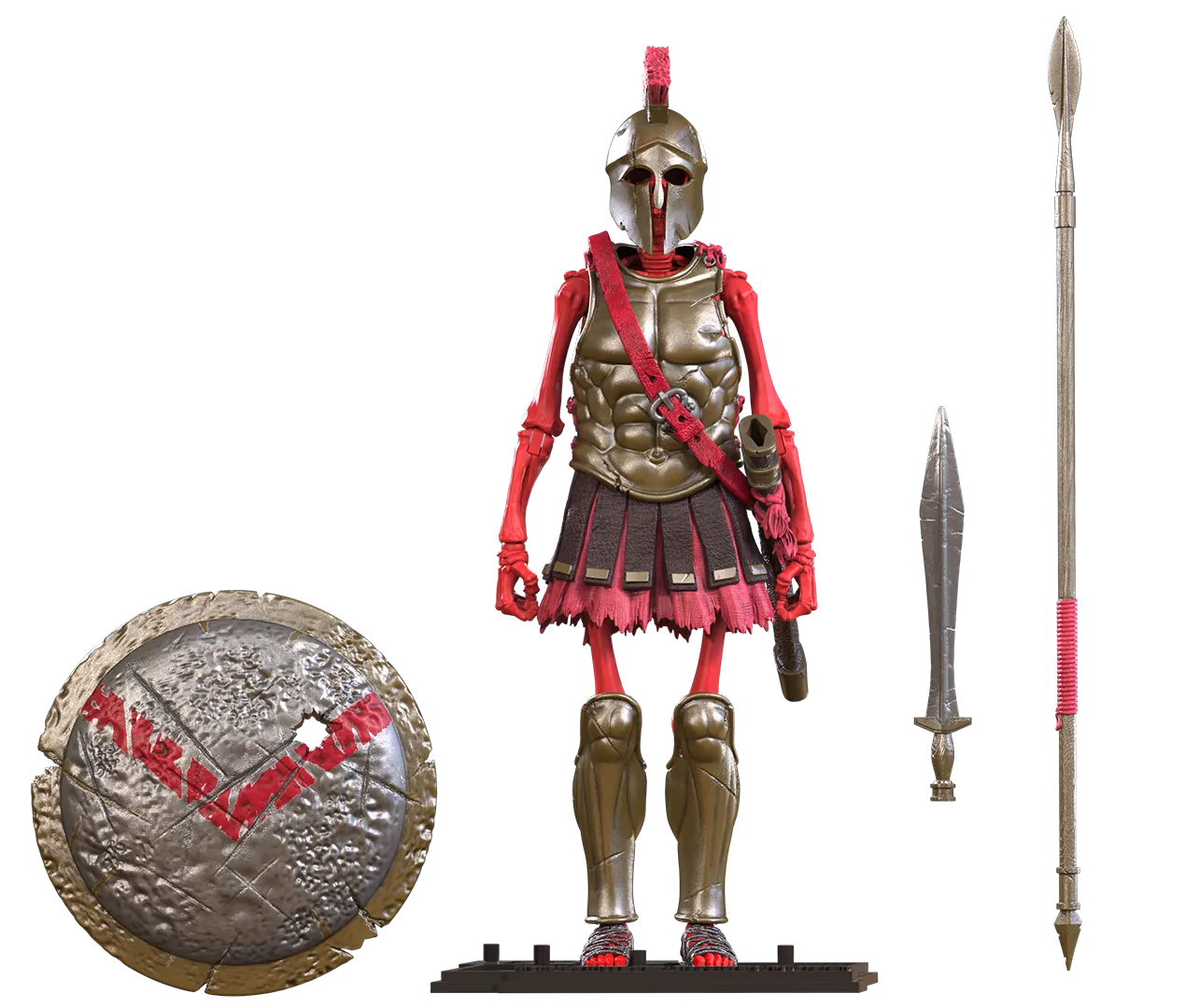 Epic H.A.C.K.S. Action Figure: Spartan Warrior Skeleton