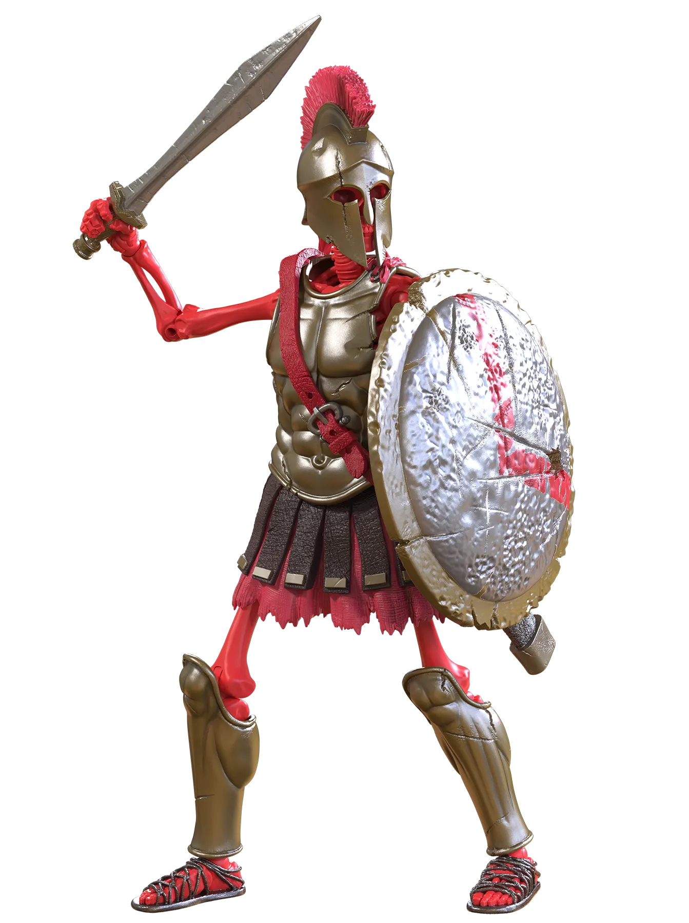 Epic H.A.C.K.S. Action Figure: Spartan Warrior Skeleton