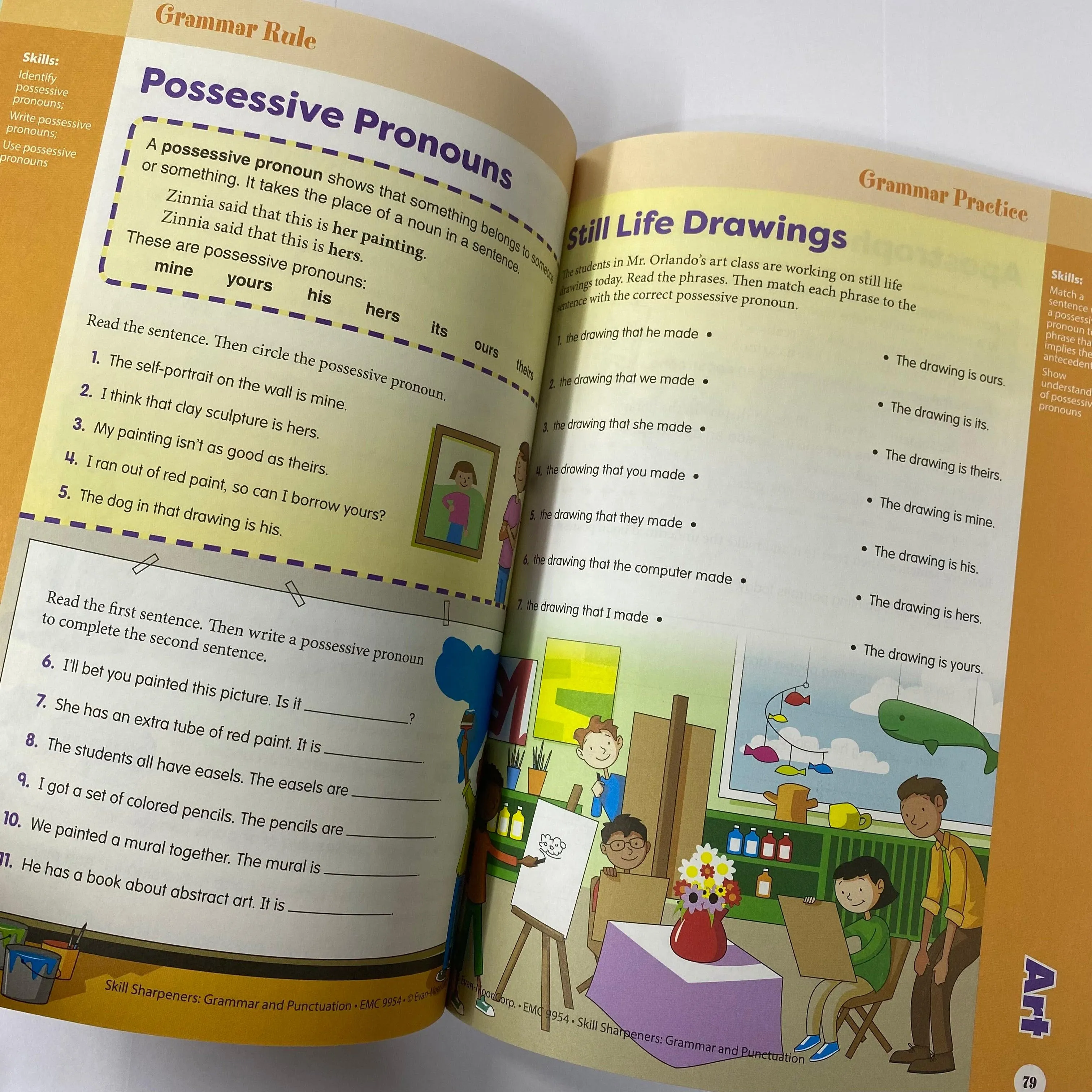 Evan-Moor - Skill Sharpeners Grammar and Punctuation - Connecting School and Home Grade 4