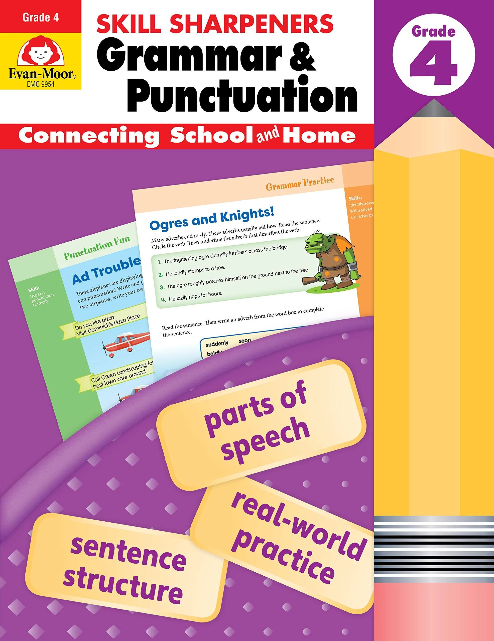 Evan-Moor - Skill Sharpeners Grammar and Punctuation - Connecting School and Home Grade 4