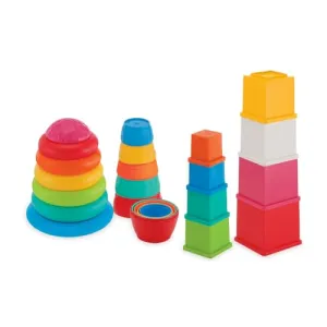 Funskool - Stack N Nest Toy , Multicolour 3 in 1 gift set, Develops motor skills , 6 months & above, Infant and Preschool Toys