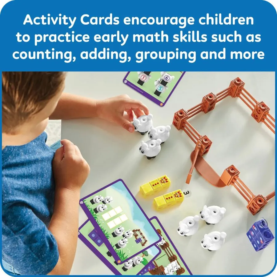 hand2mind - MathLink Cubes Activity Set Numberblocks Sheep Farm