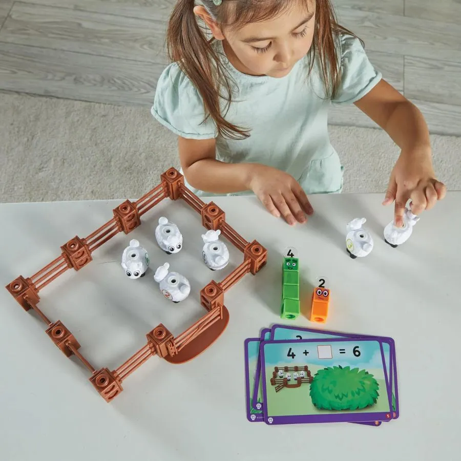 hand2mind - MathLink Cubes Activity Set Numberblocks Sheep Farm