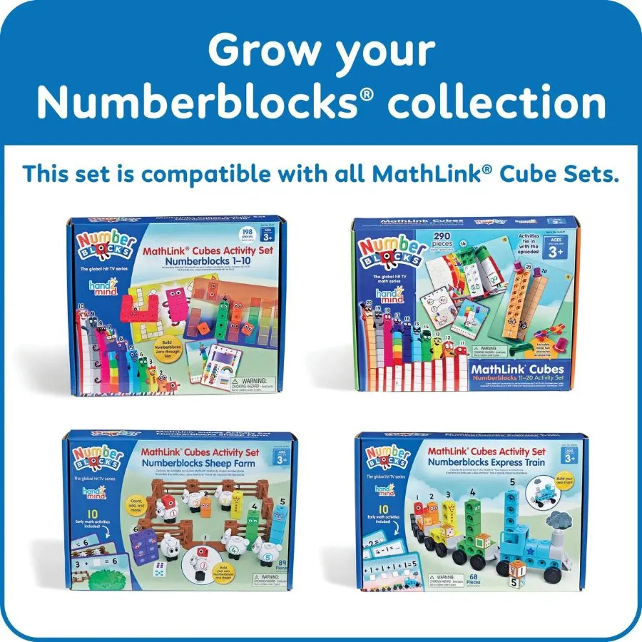 hand2mind - MathLink Cubes Activity Set Numberblocks Sheep Farm