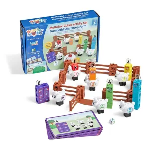 hand2mind - MathLink Cubes Activity Set Numberblocks Sheep Farm