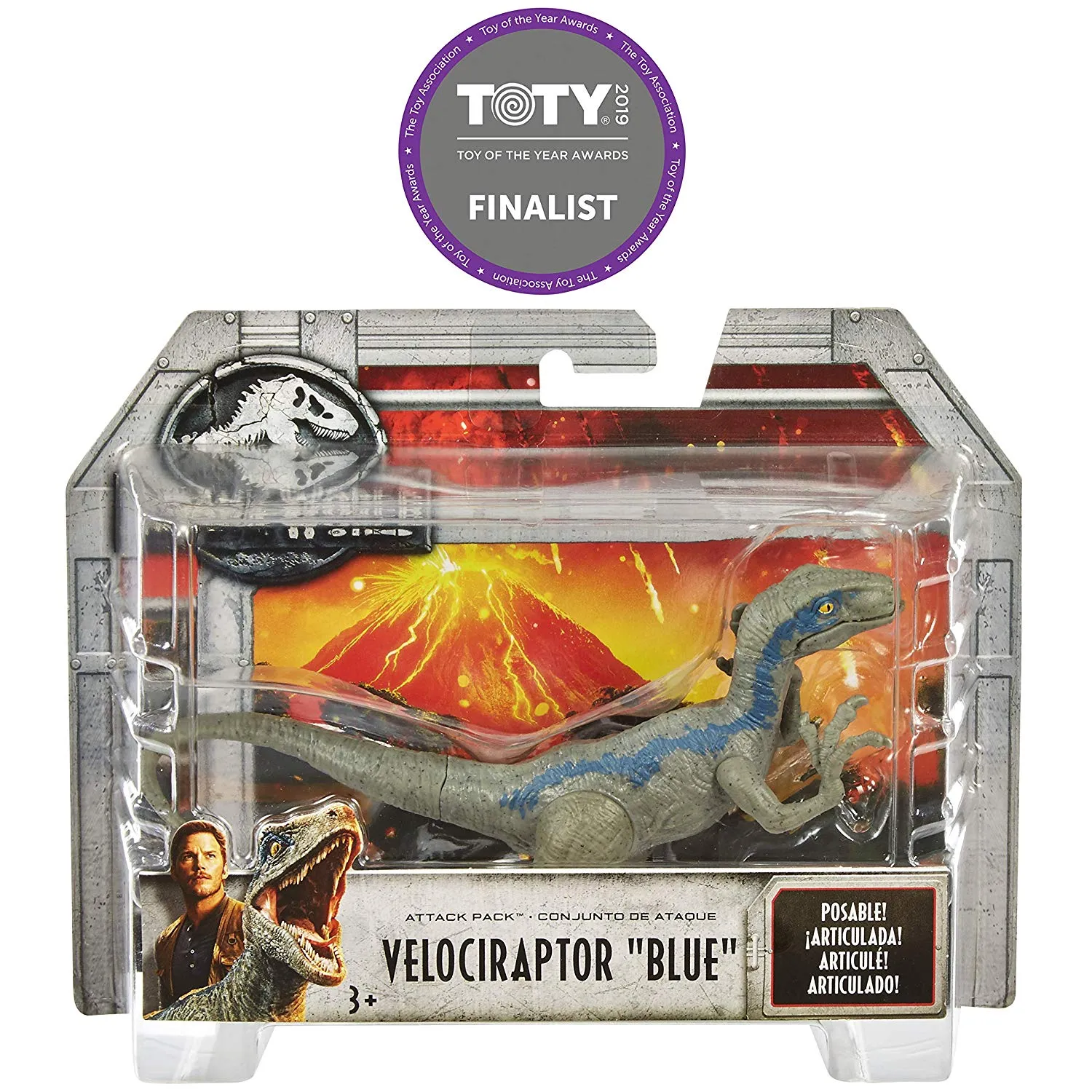 Jurassic World Attack Pack Velociraptor "Blue" Figure