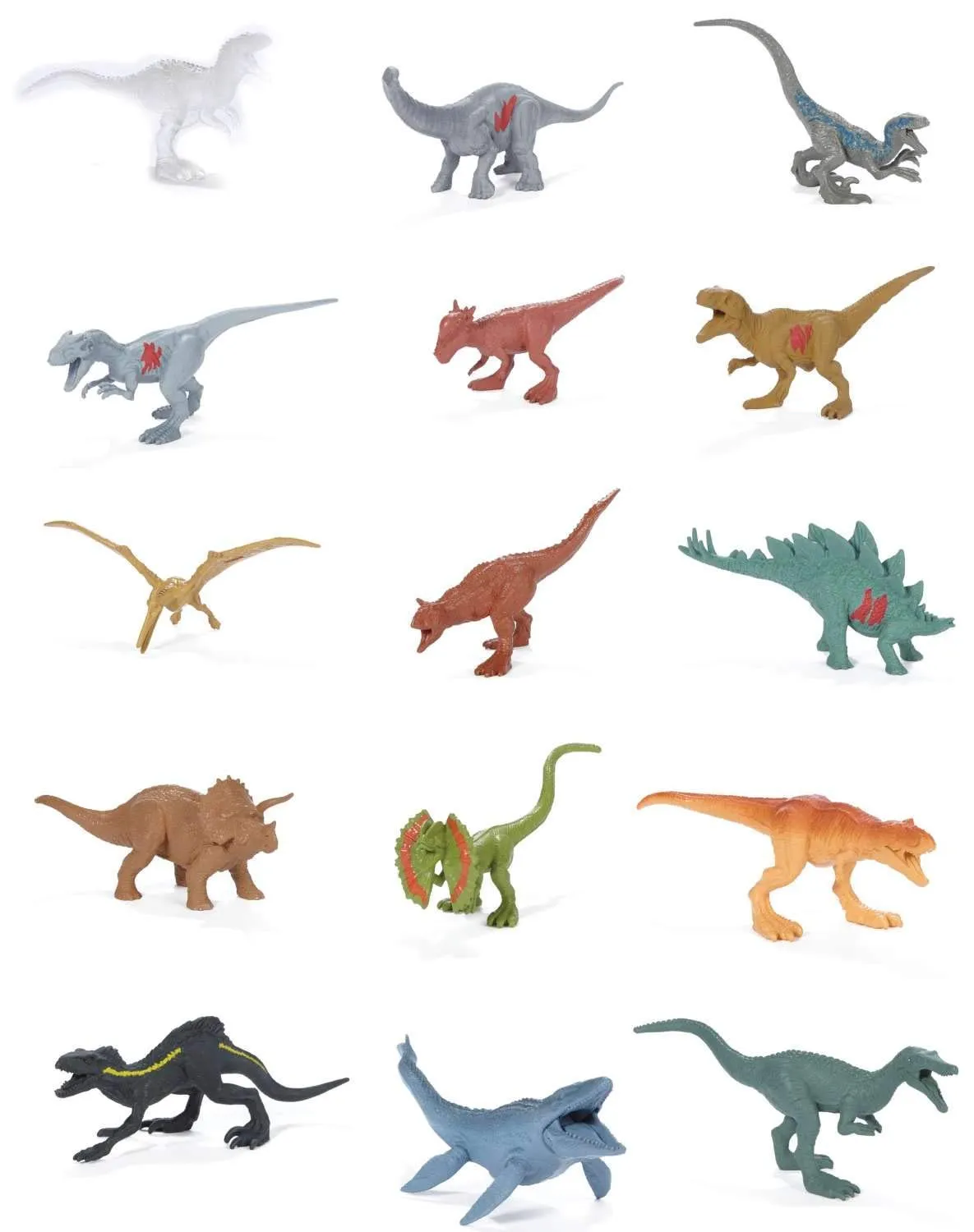 Jurassic World Fallen Kingdom mini Dino multipack 15 pack Battle Damage