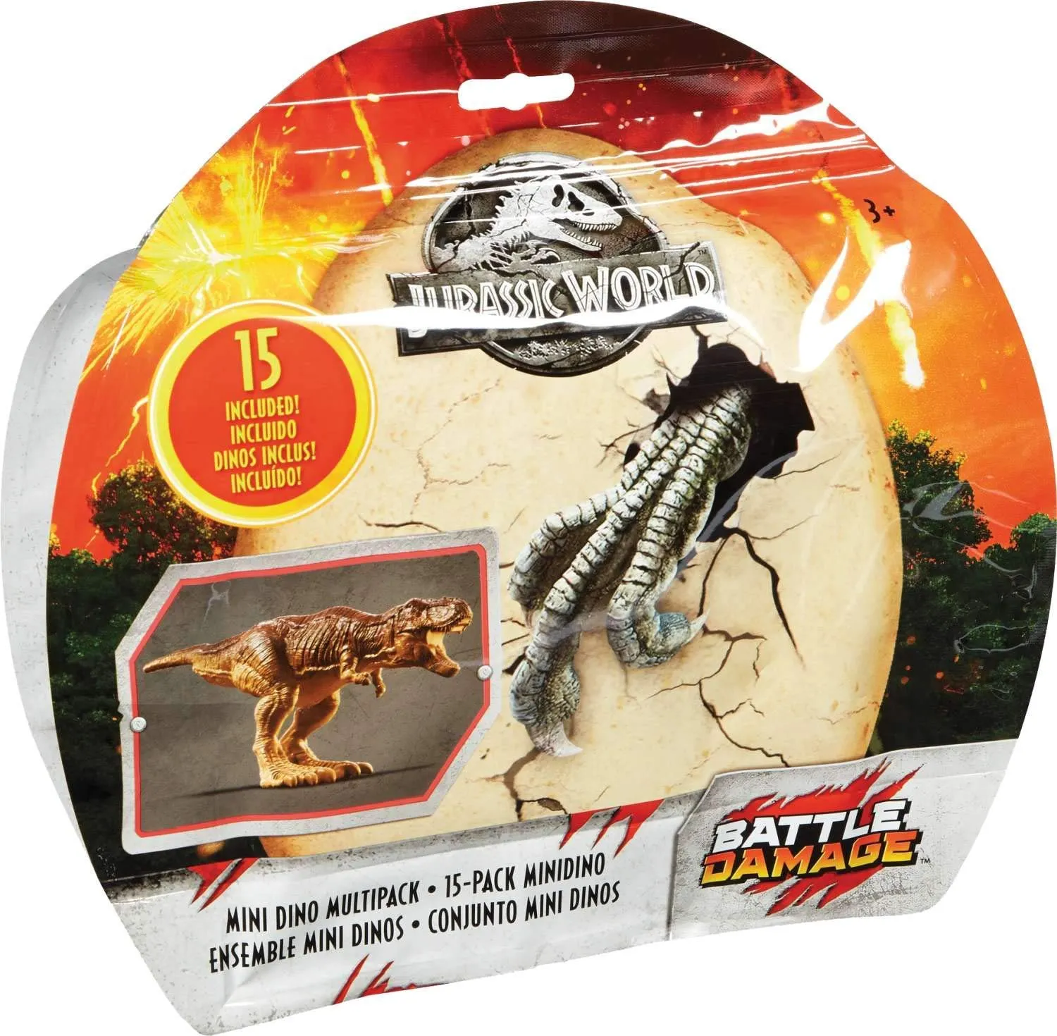 Jurassic World Fallen Kingdom mini Dino multipack 15 pack Battle Damage