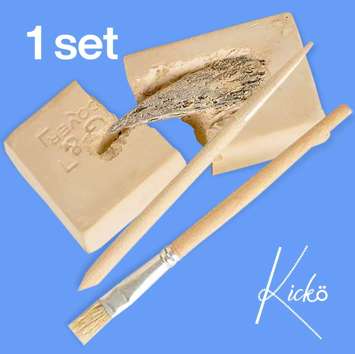 Kicko 6 Inch Dinosaur Claw Excavation Kit - 1 set of Dino Fossil Dig Toolkit - Perfect
