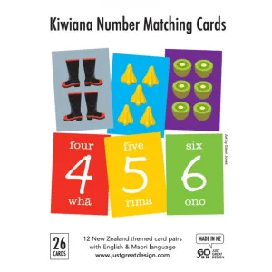 Kiwiana Number Matching Cards