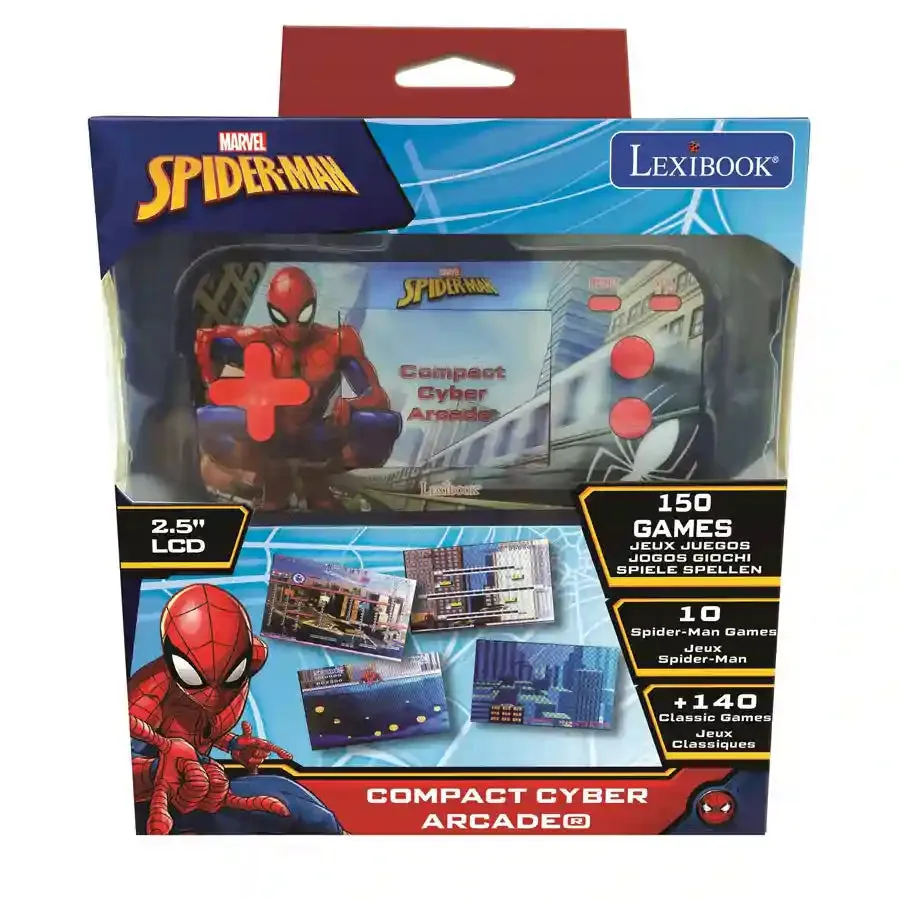 Lexibook Spiderman Handheld Console Compact Cyber Arcade 2.5 Inch 150 Games
