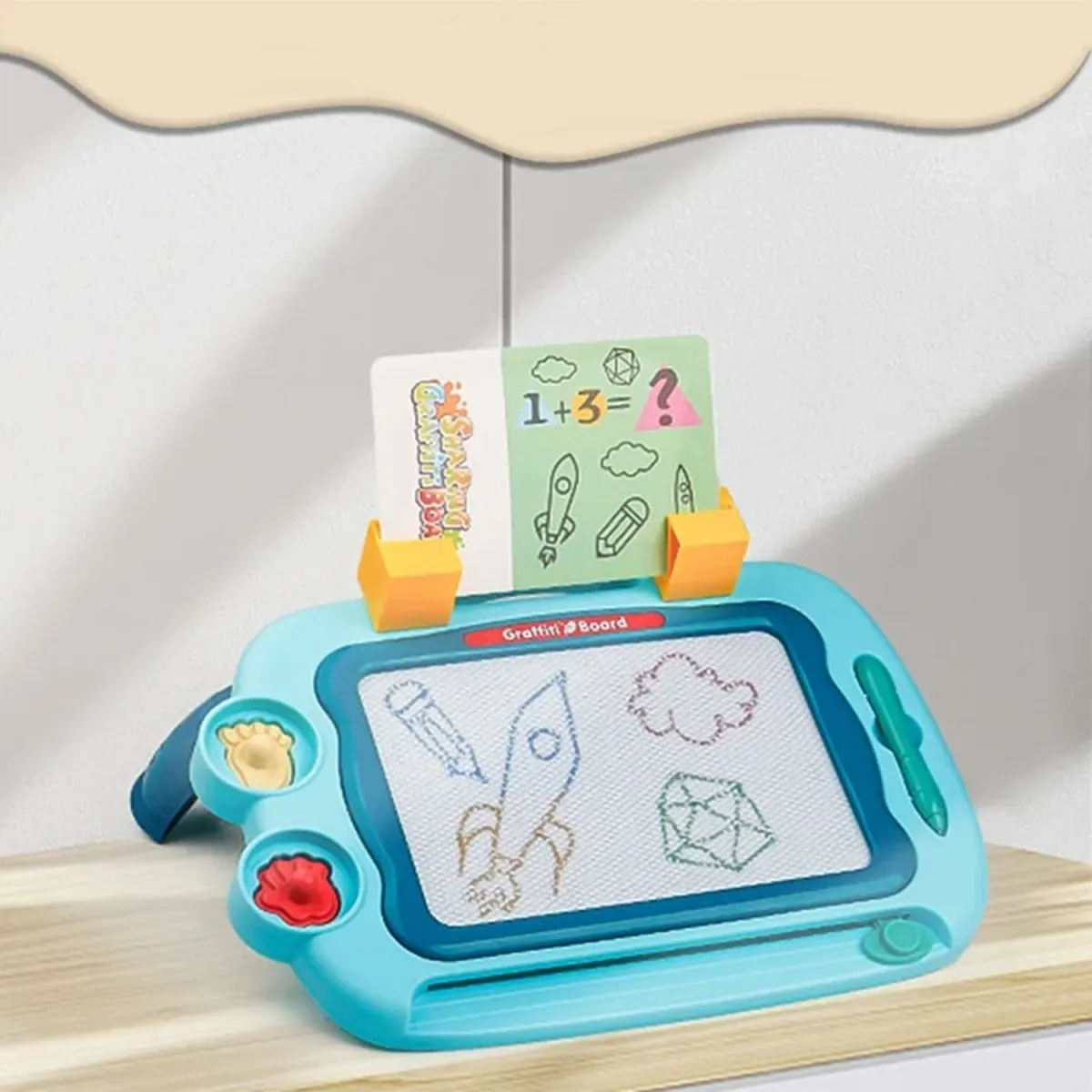 Magnetic Drawing Board with Flash Cards