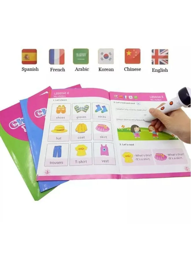 Multi-Languages Learning Talking Pen Educational Toy for Kids to learn words in English, Arabic, Spanish, French, Korean and Chineese