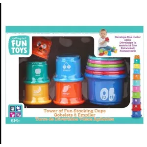 Nothing But Fun Toys Tower of Fun Stacking Cups - 10 Pieces