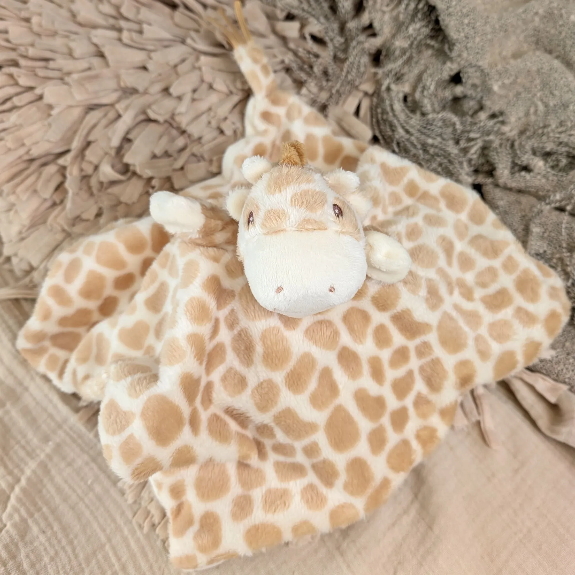 Personalised Gigi Giraffe' Finger Puppet Comforter Blankie