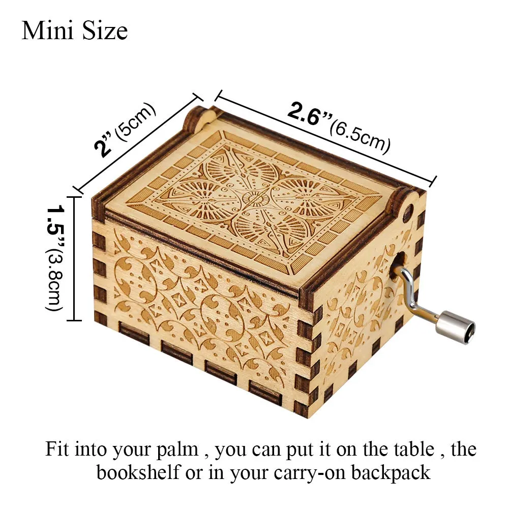 Pirates of the Caribbean Wooden Handcrafted Music Box: Sail into Adventure in Classic Brown 🏴‍☠️🎶