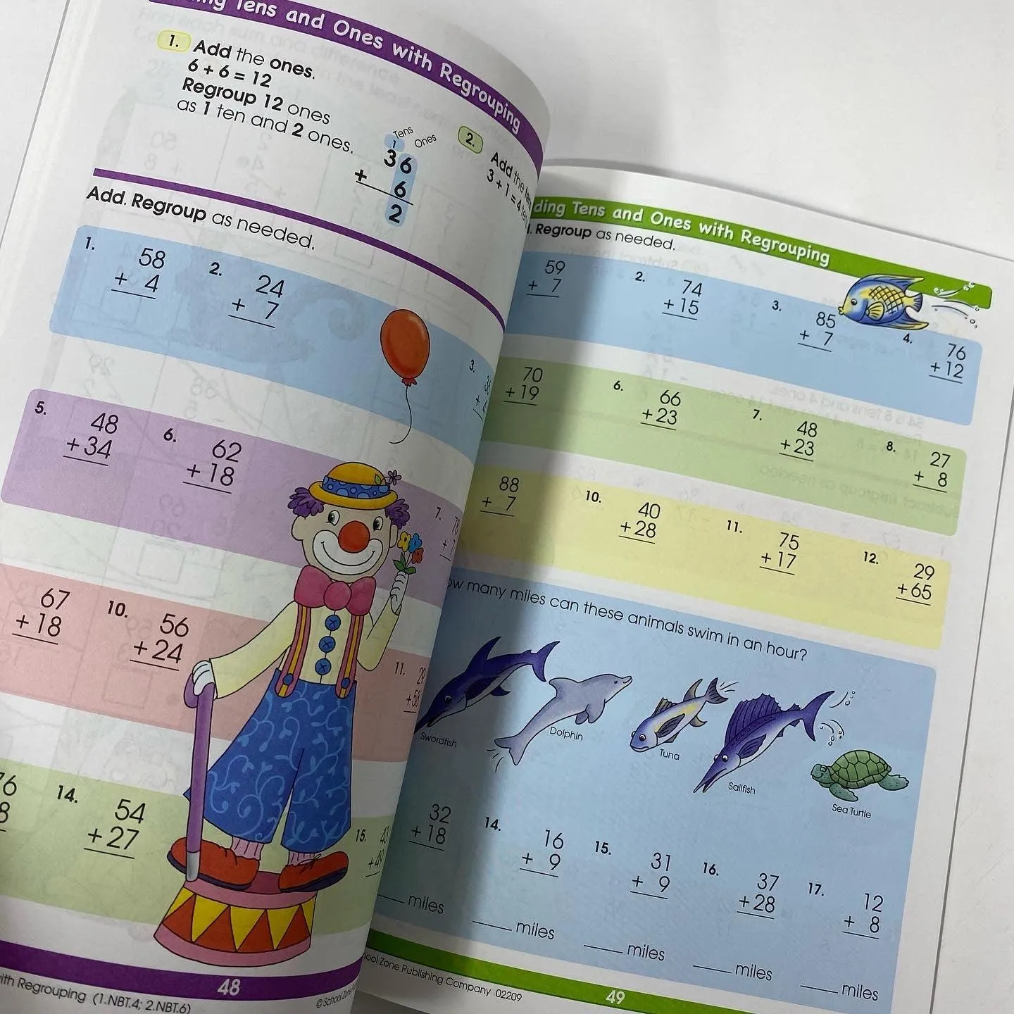 School Zone  Addition & Subtraction Workbook Ages 6-8