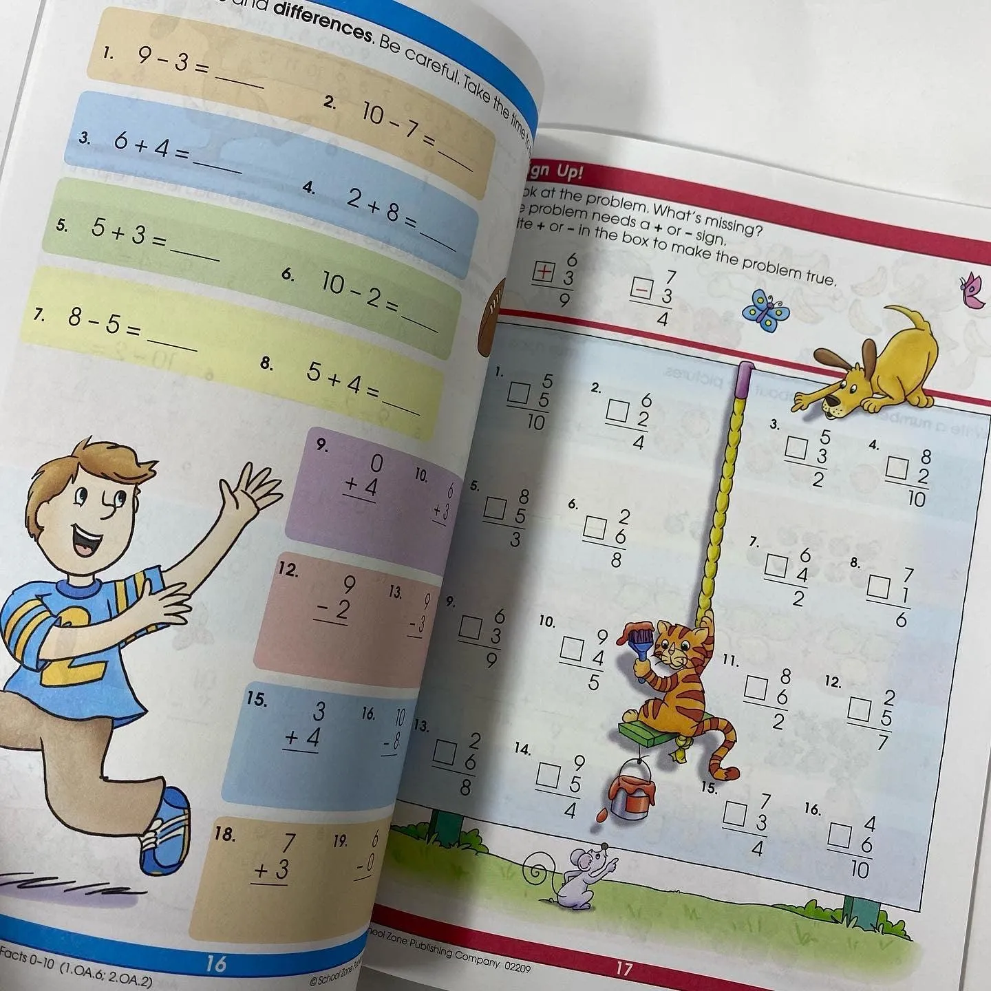 School Zone  Addition & Subtraction Workbook Ages 6-8