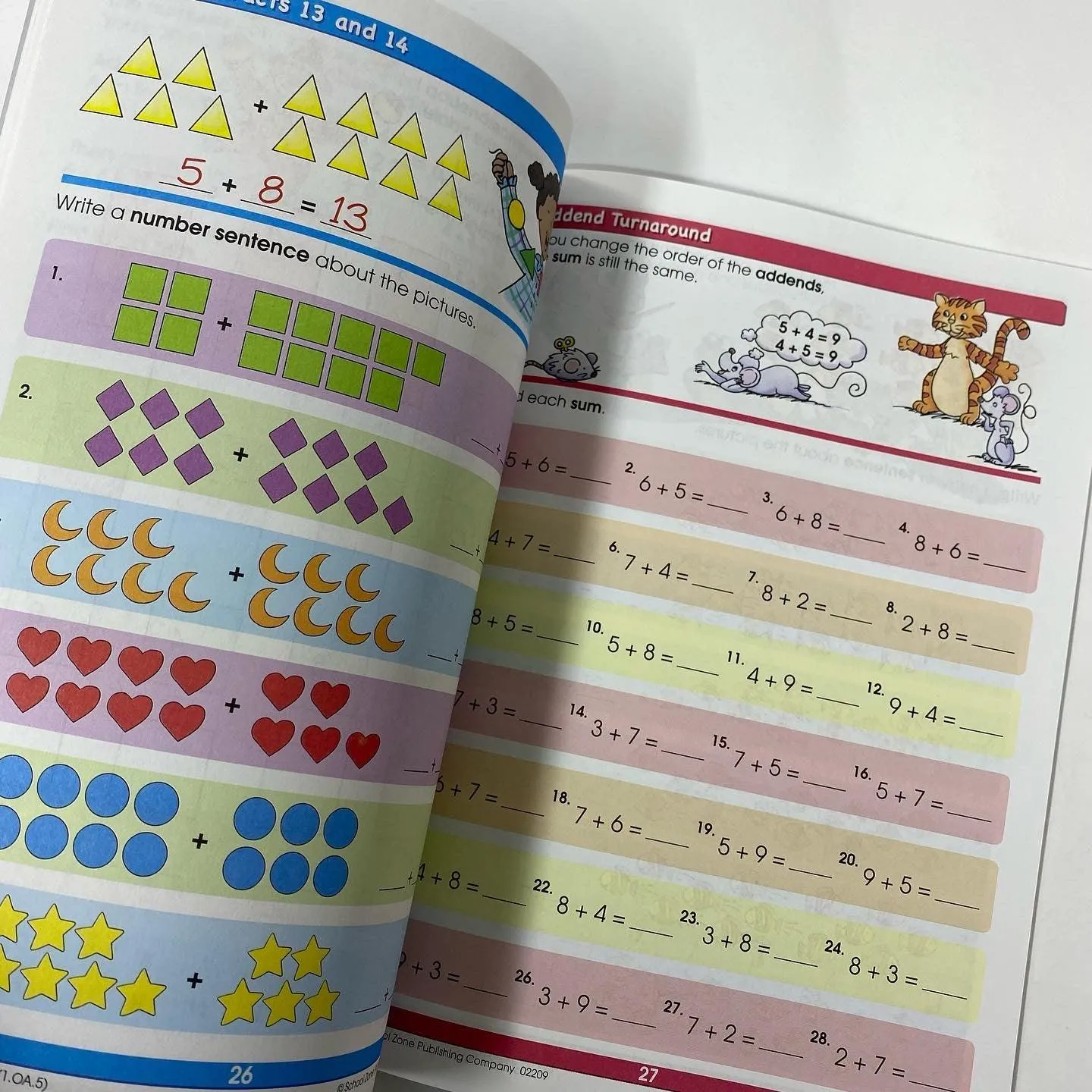 School Zone  Addition & Subtraction Workbook Ages 6-8