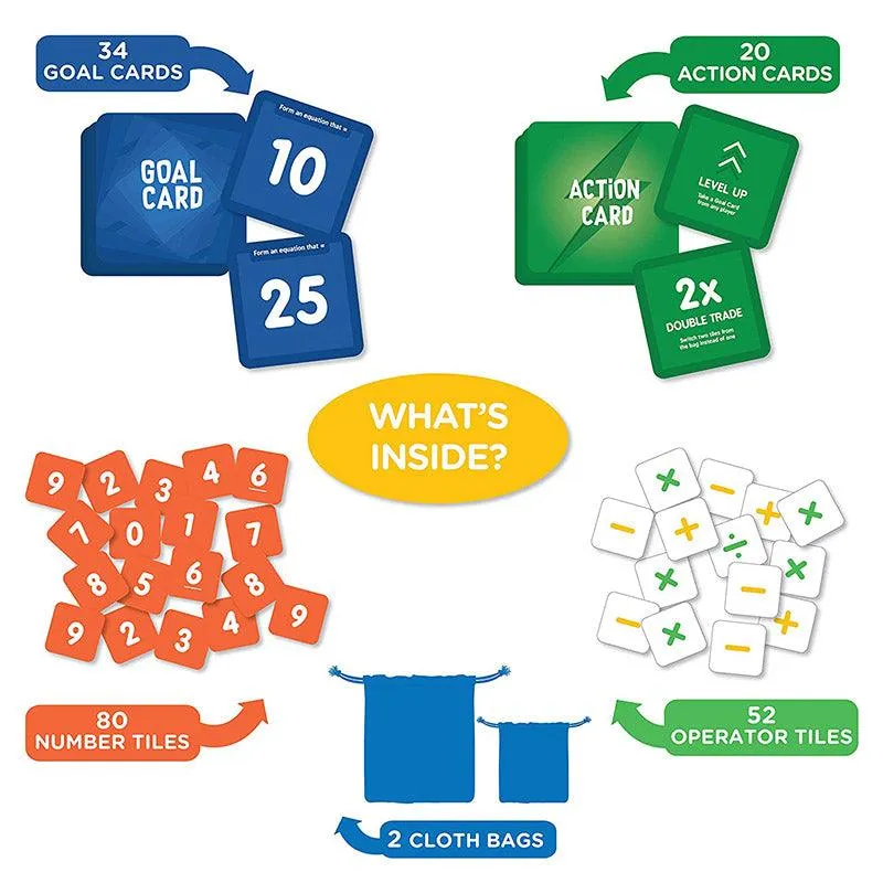 Skillmatics Squik - The Brain Game of Skill and Speed - The Math Edition