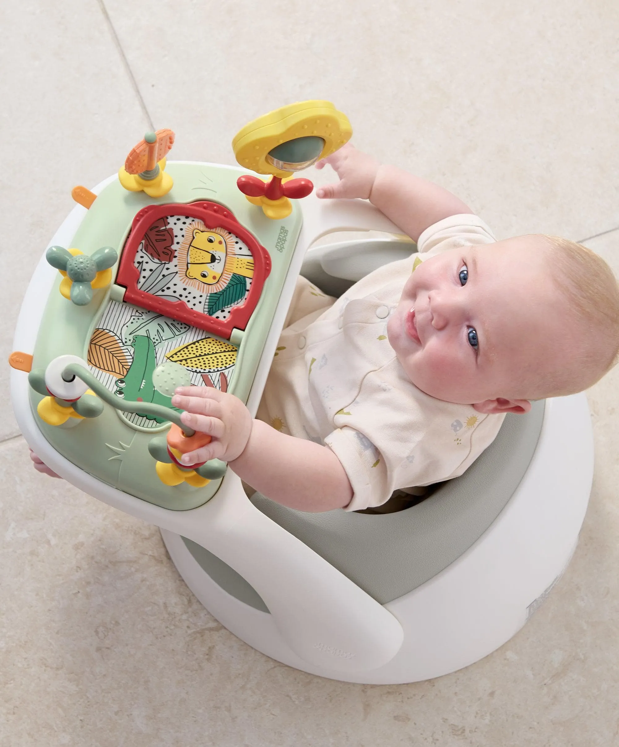 Snug Floor Seat with Activity Tray - Pebble Grey