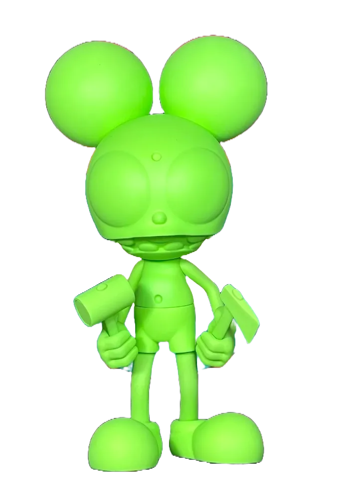 Spacemonkey GID Green Art Toy by Dalek- James Marshall